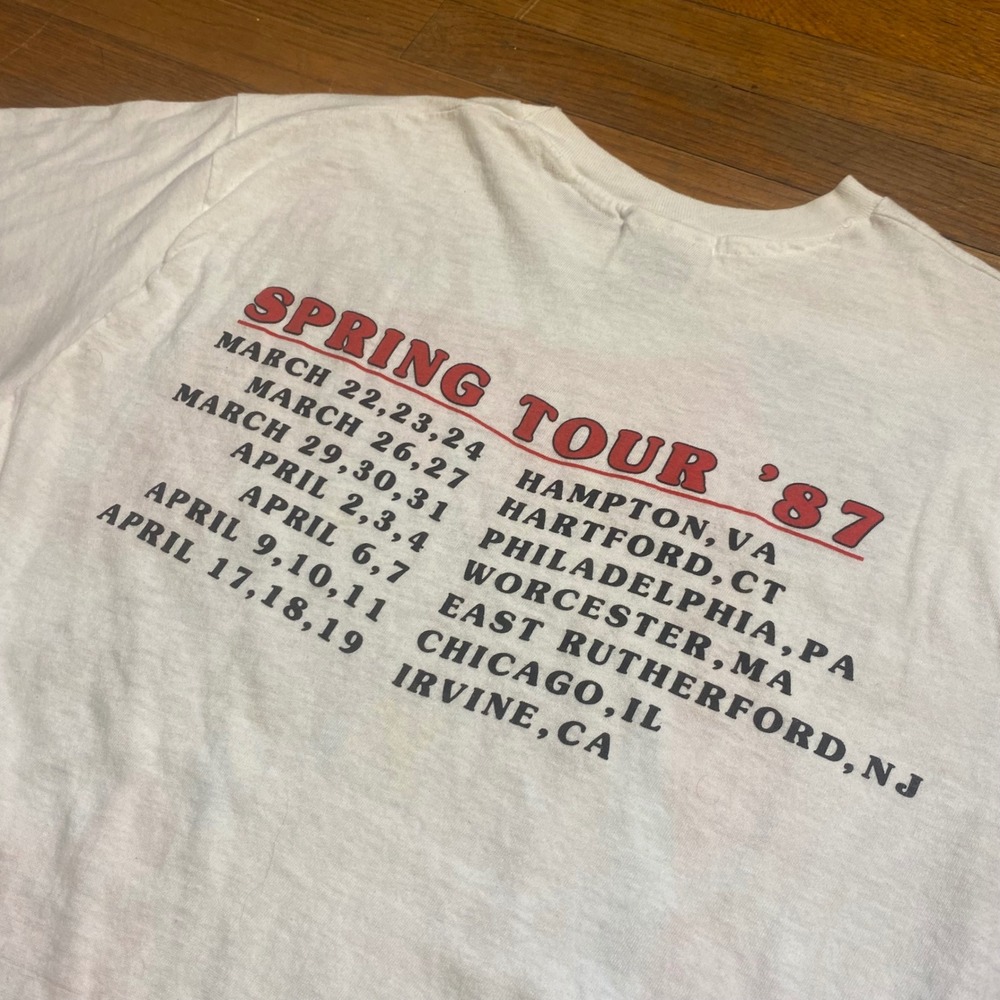 Vintage 1987 Grateful Dead Spring Tour T-Shirt Hanes M Perez Skeleton Eagle USA - Picture 6 of 8